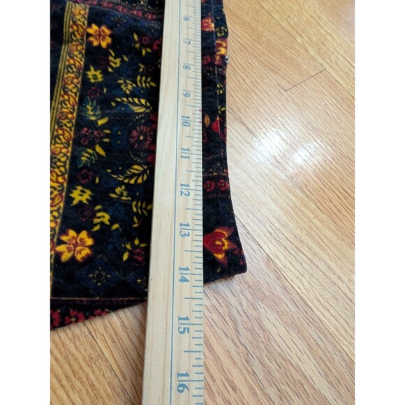 H&M Coachella Womens Size 6 Patterned Velvet Mini Skirt Boho Festival Bohemian - Picture 8 of 13